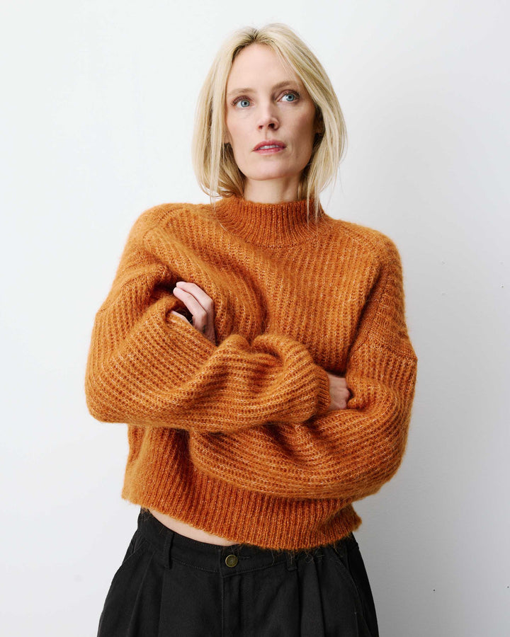 Alpaca wool-blend sweater camel Agostino