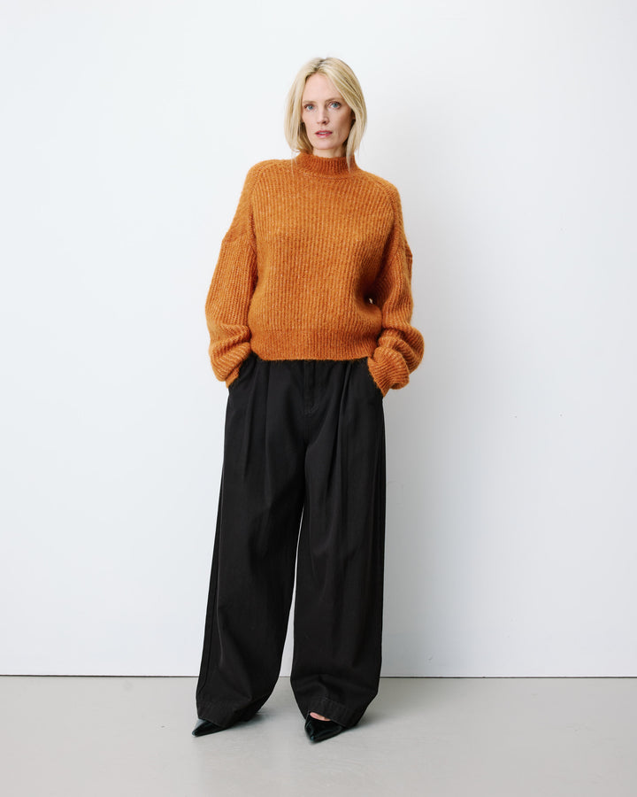 Alpaca wool-blend sweater camel Agostino