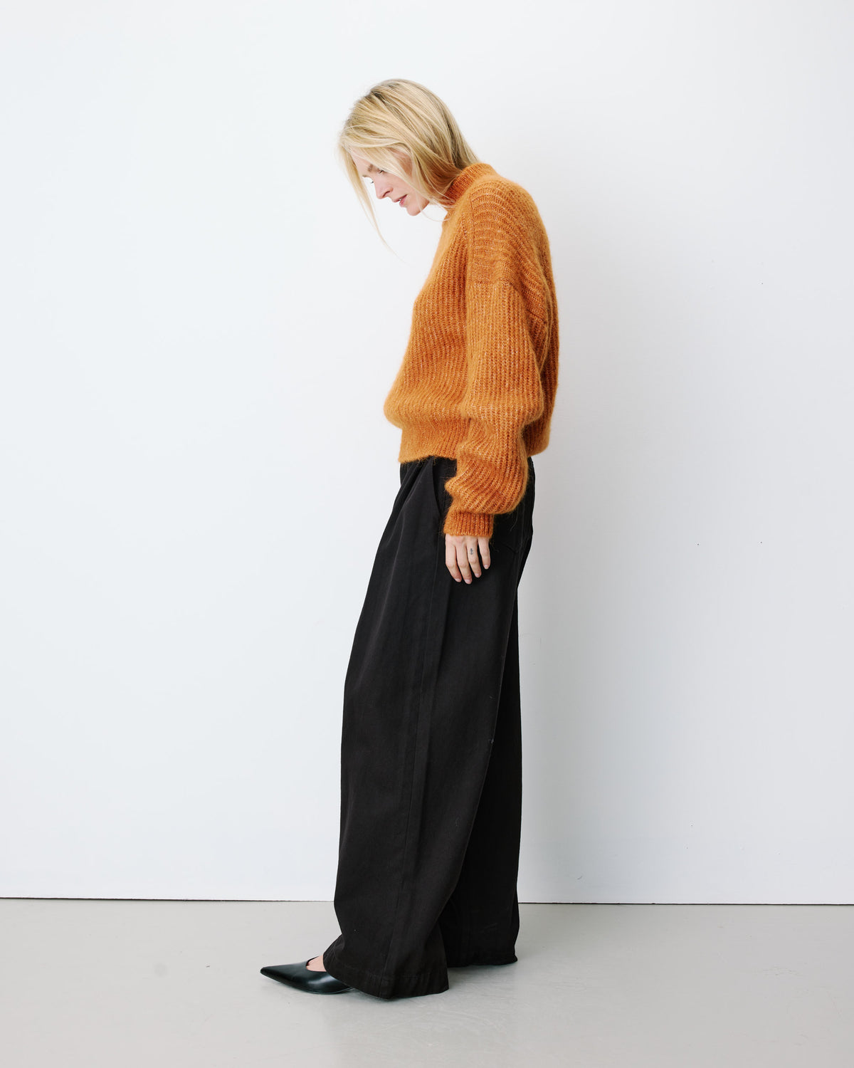 Alpaca wool-blend sweater camel Agostino