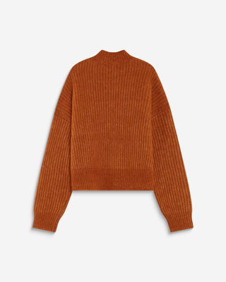 Pull ample en alpaga et laine mélangée camel Agostino