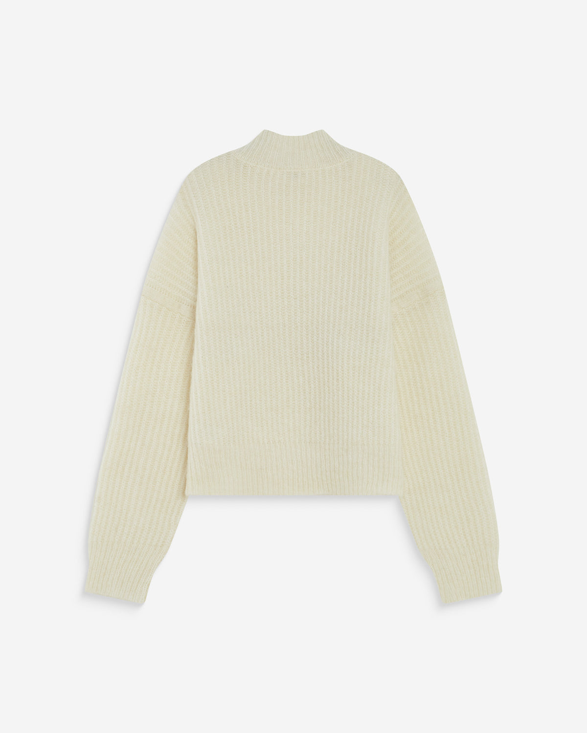 Pull ample en alpaga et laine mélangée ivoire Agostino