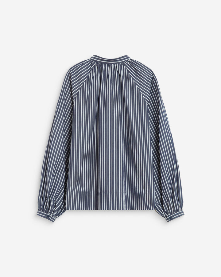 Mandarin-collar blouse marine Albane