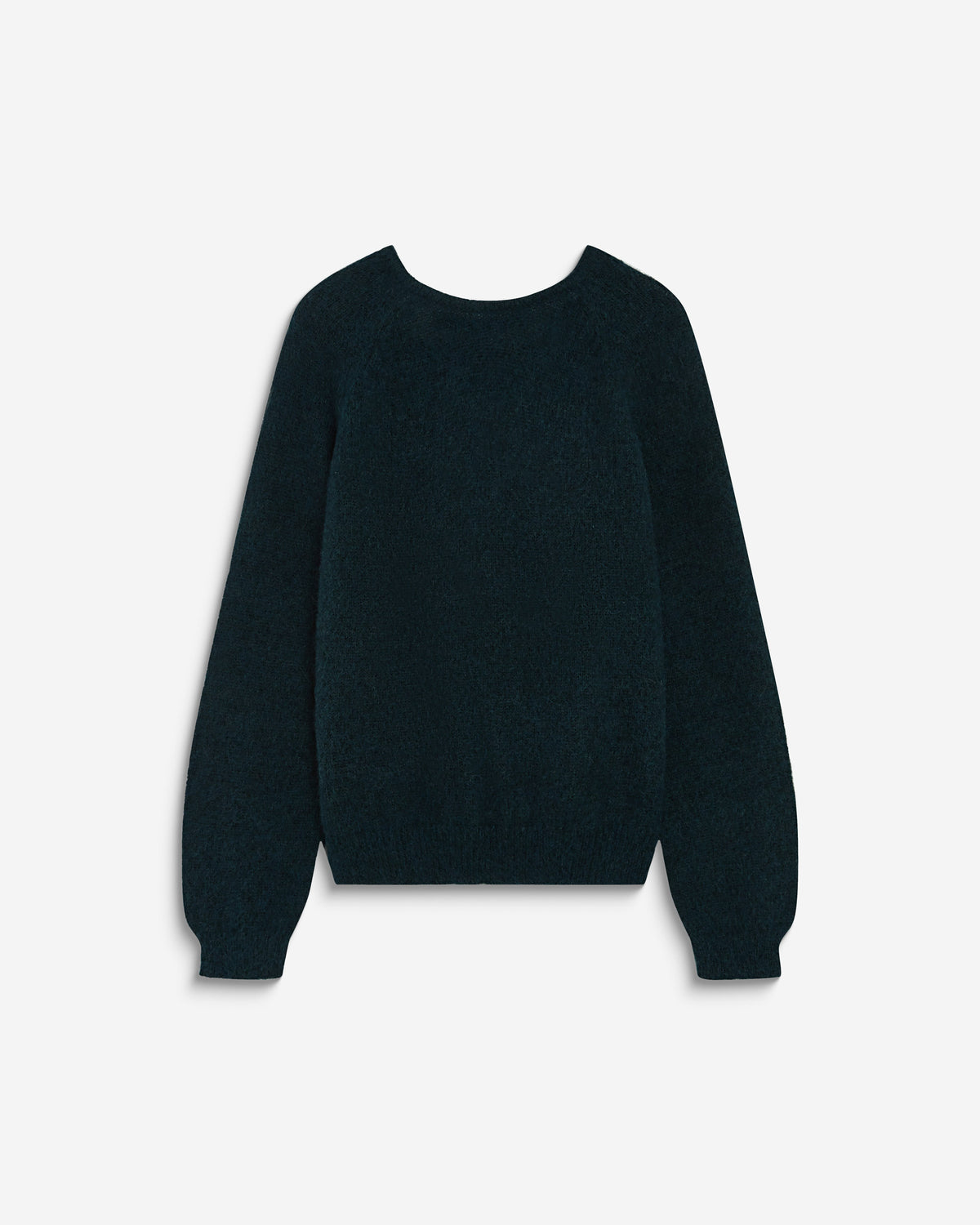 Pull ample en maille dos nu croisé emeraude Anthemis