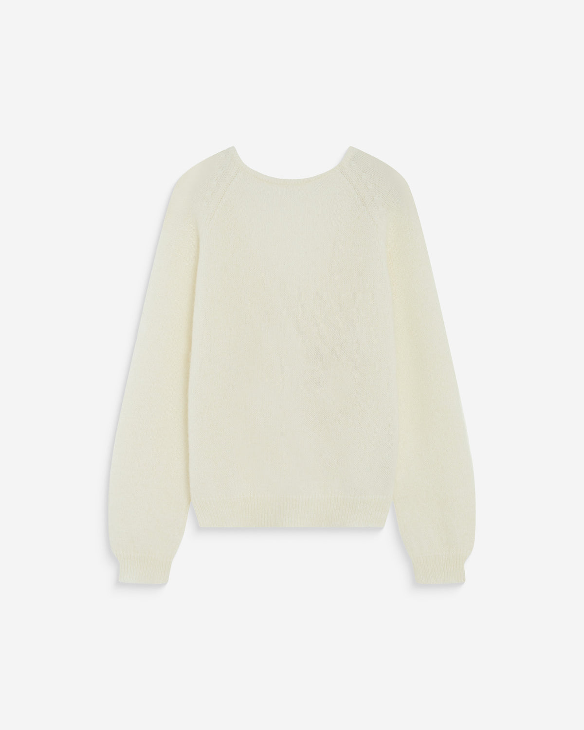 Pull ample en maille dos nu croisé ivoire Anthemis