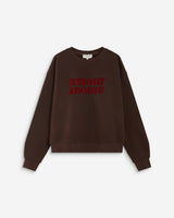 Sweat ample à message chocolat Amery