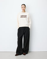 Sweat ample à message ecru Amery