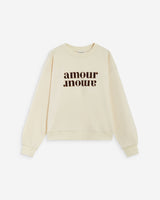 Sweat ample à message ecru Amery