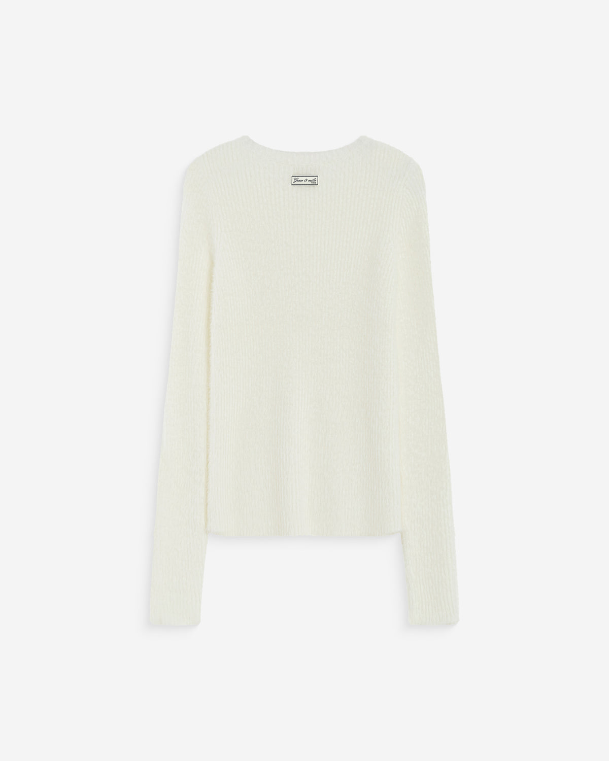 Pull doux près du corps col rond ecru Auryn