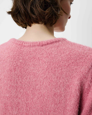 Short-sleeve sweater with embroidered message blush Austyn
