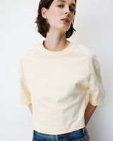 T-shirt oversize court en coton vanille Arvel