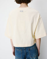 T-shirt oversize court en coton vanille Arvel