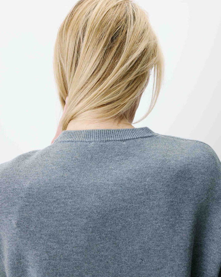 Pull à logo universitaire brodé gris Ashford