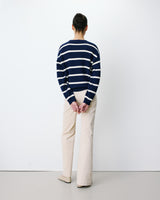 Pull à logo universitaire brodé marine Ashford