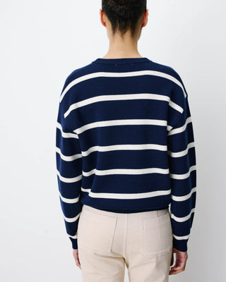 Pull à logo universitaire brodé marine Ashford