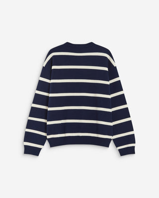 Pull à logo universitaire brodé marine Ashford