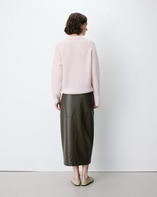 Pull polo en maille texturée boutonné nude Alevan