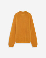 Pull polo en maille texturée boutonné ocre Alevan
