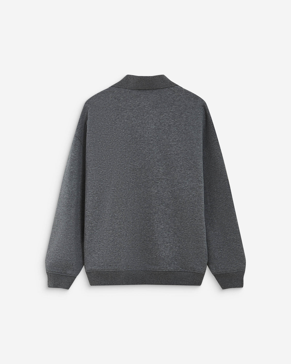 Sweat oversize col polo ouvert anthracite Archibald