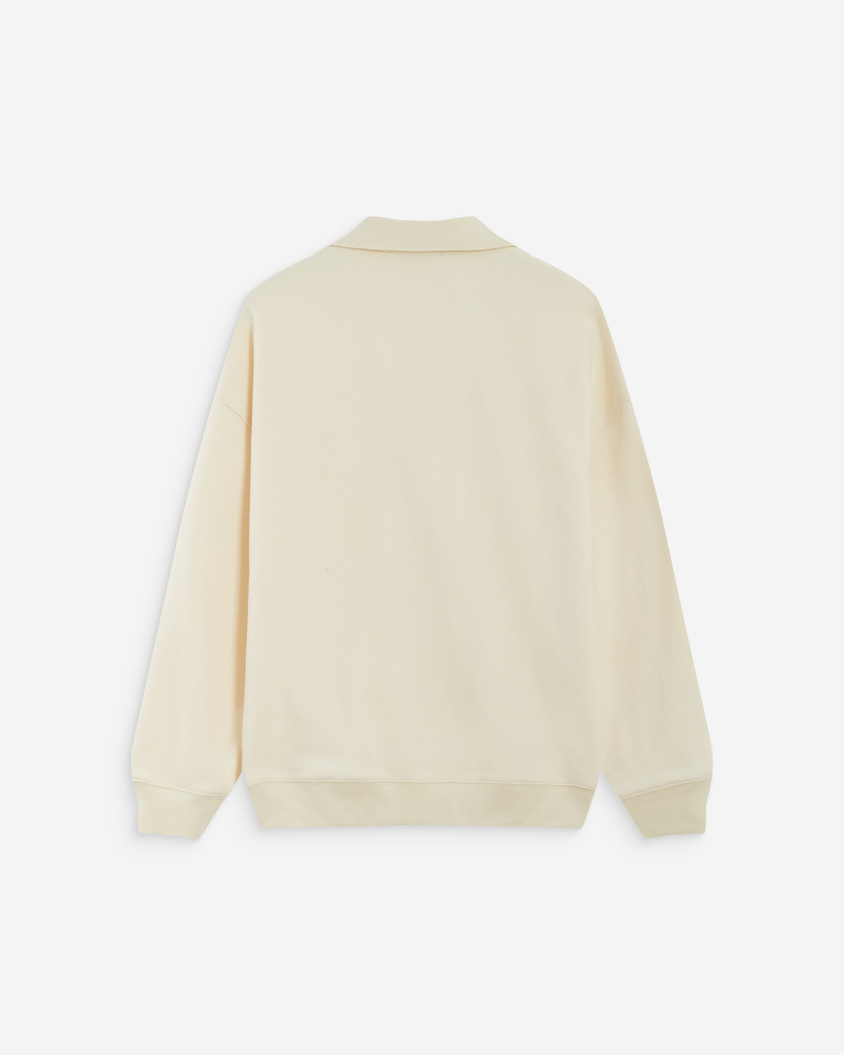 Sweat oversize col polo ouvert ecru Archibald