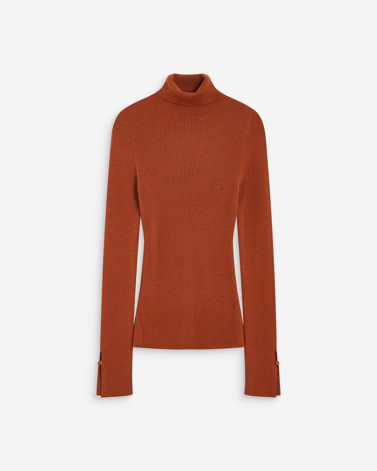 Pull col roulé ajusté en maille fine coffee Alfred