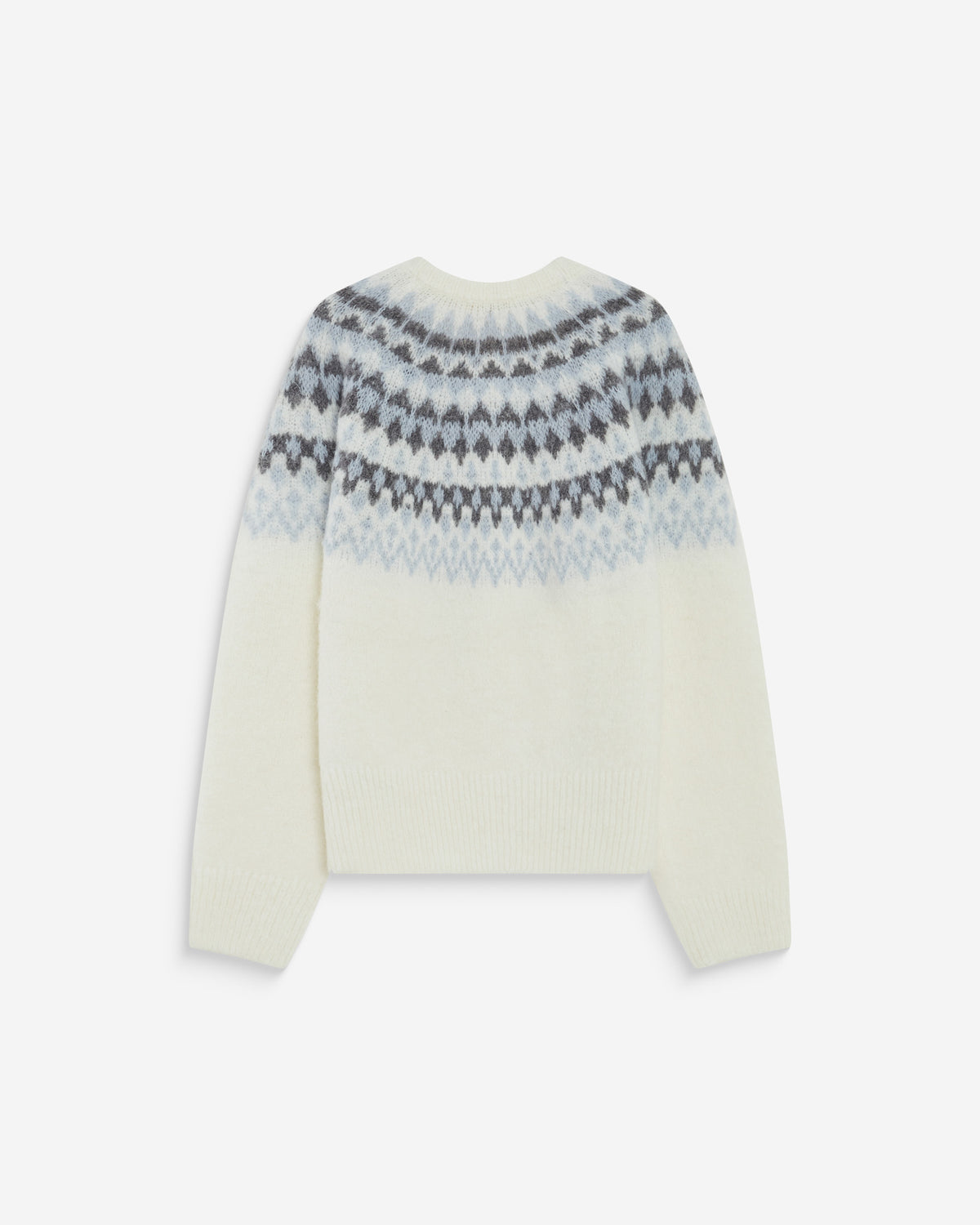 Cardigan en maille jacquard boutonné ivoire Alekio