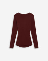 Ruched V-neck wrap top cherry Azul