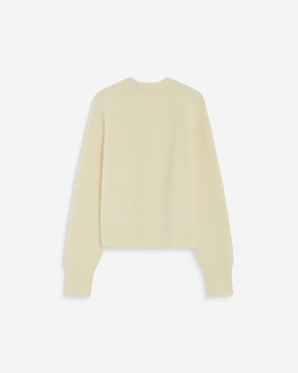Cardigan doux col rond boutonné vanille Aleron