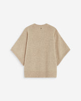 Pull oversize manches kimono 3/4 beige Almus