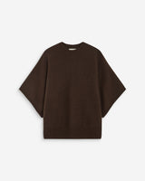 Pull oversize manches kimono 3/4 chocolat Almus