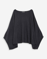 Pull poncho col bateau manches larges anthracite Adela