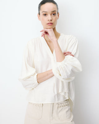 Blusa mangas abullonadas ecru Auriane