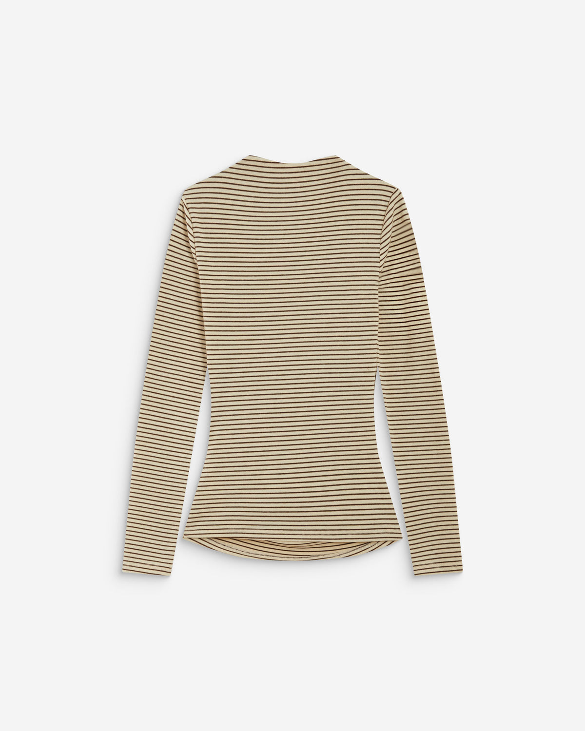 Top rayé taille froncée manches longues sable Aralee