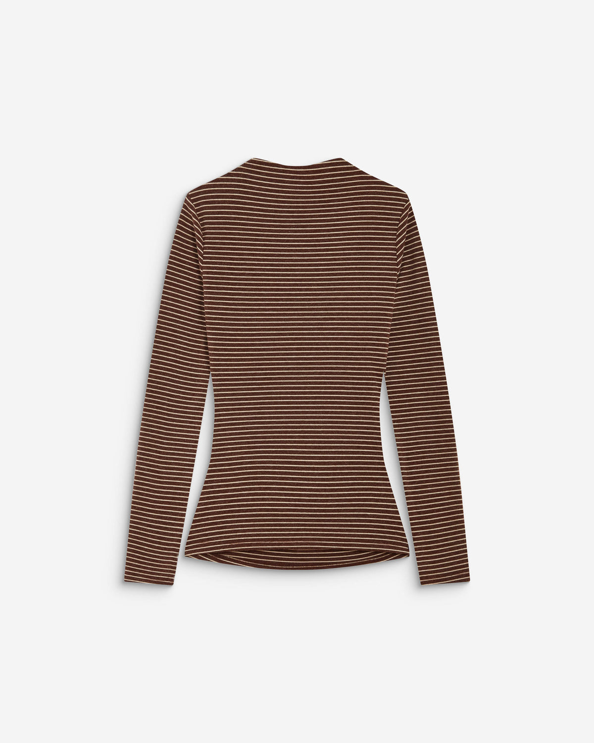Top rayé taille froncée manches longues terracotta Aralee