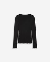 Pull ajusté en maille fine lurex noir Abbott