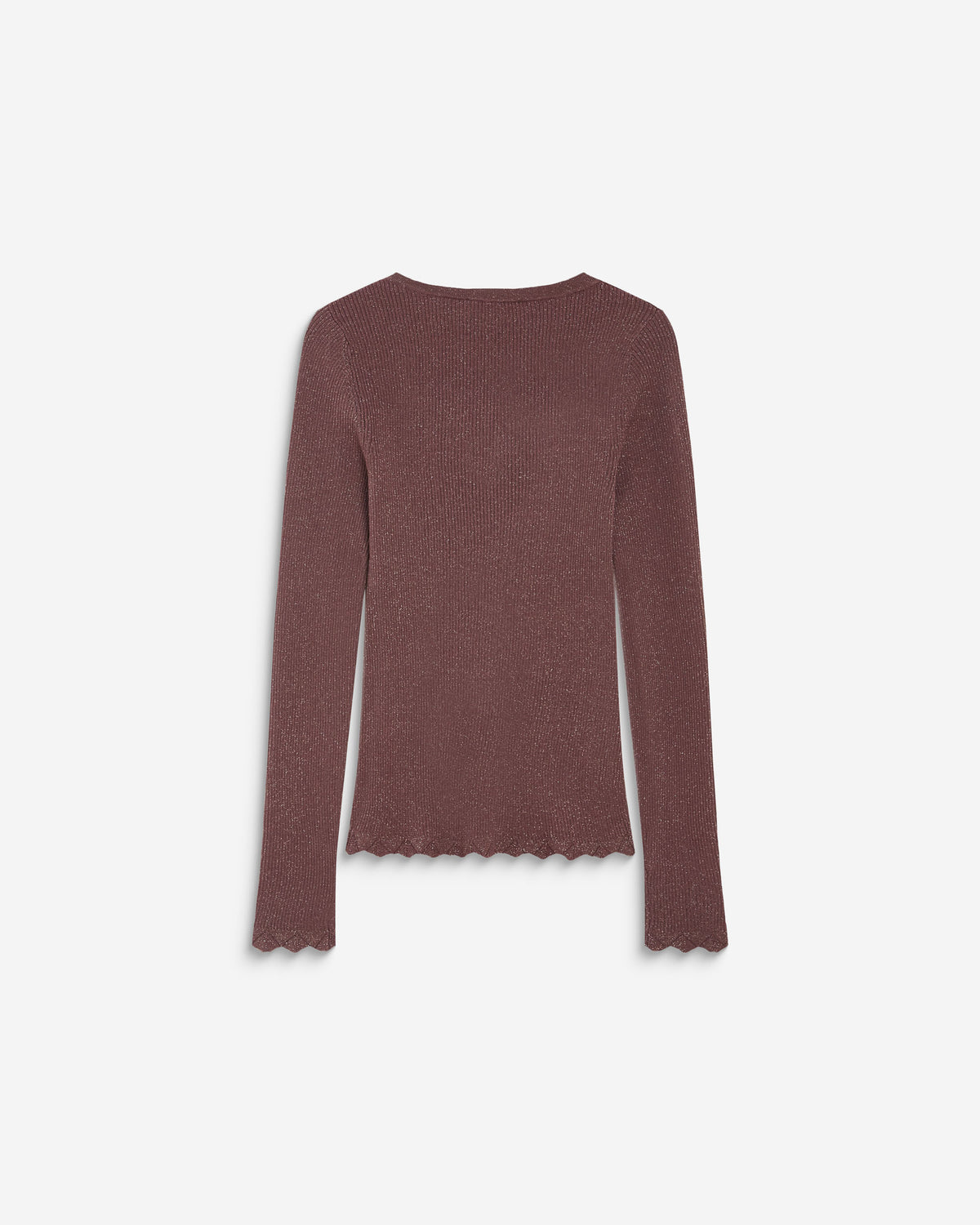 Pull ajusté en maille fine lurex parme Abbott
