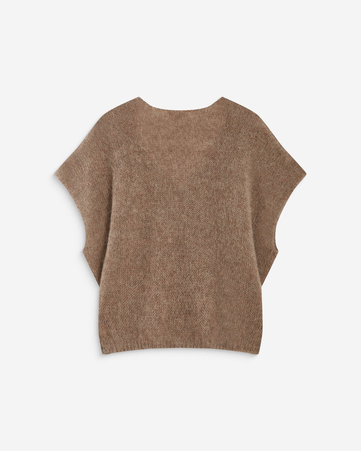 Pull ample sans manches en alpaga mélangé mocha Atticus