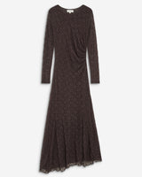 Vestido largo de encaje chocolat Bianca