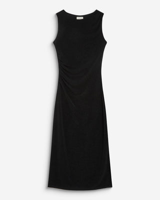 Lurex jersey midi dress noir Brigitte