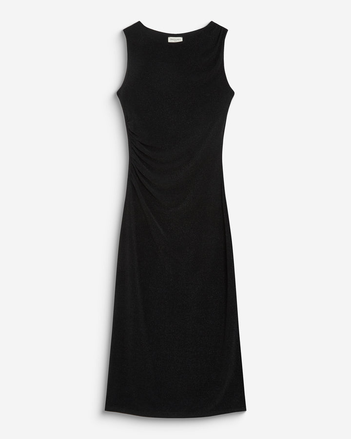 Lurex jersey midi dress noir Brigitte