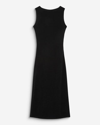 Lurex jersey midi dress noir Brigitte