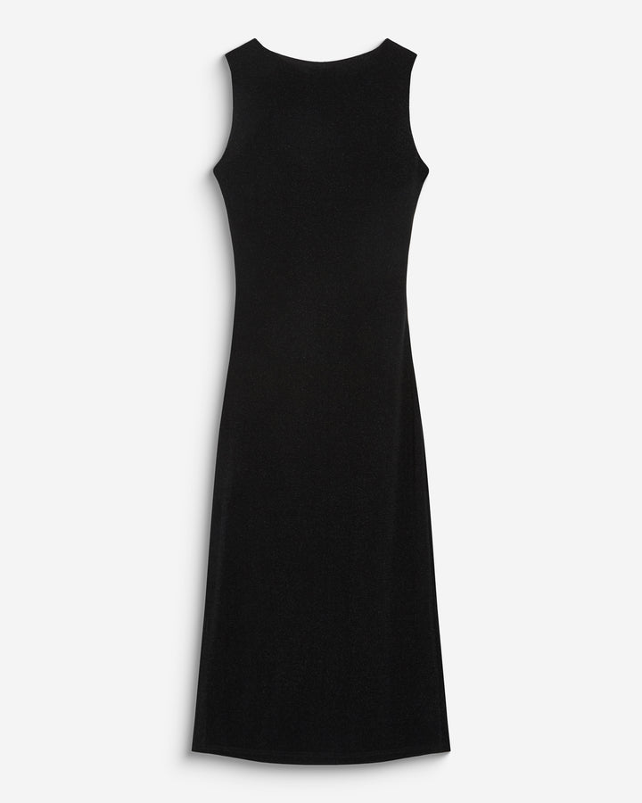Lurex jersey midi dress noir Brigitte