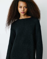 Knitted dress with lace back noir Beckham