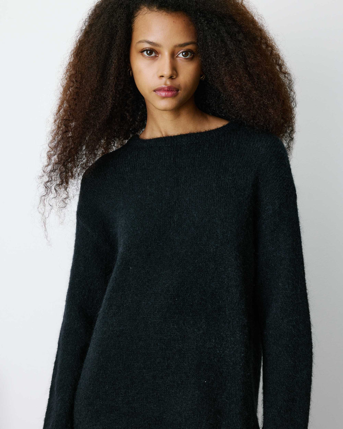 Knitted dress with lace back noir Beckham