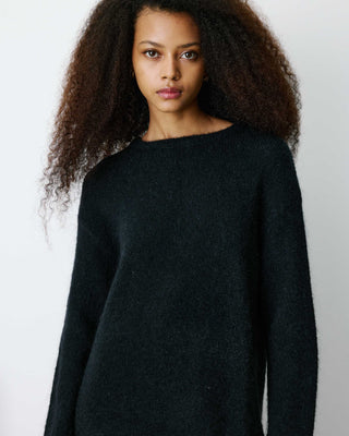 Knitted dress with lace back noir Beckham
