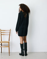 Knitted dress with lace back noir Beckham