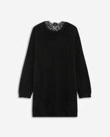 Knitted dress with lace back noir Beckham