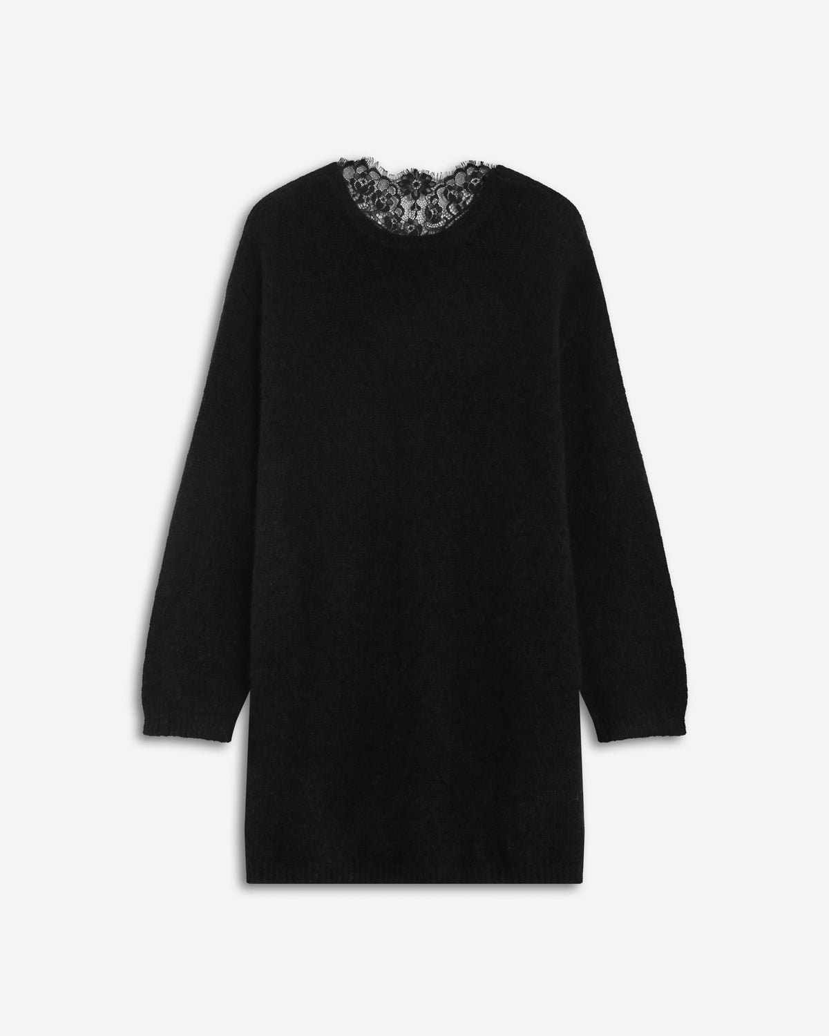 Knitted dress with lace back noir Beckham