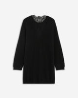 Knitted dress with lace back noir Beckham