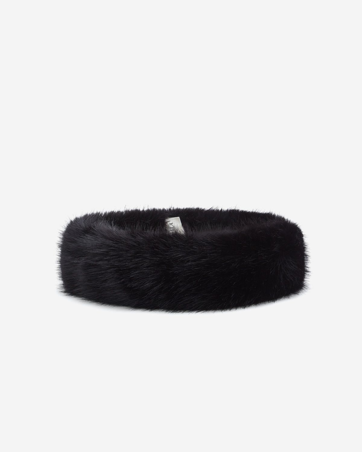 Bandeau en fausse fourrure douce noir Bambi