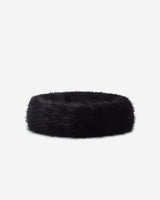 Bandeau en fausse fourrure douce noir Bambi
